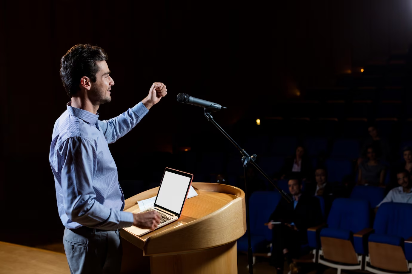 a man giving a speech