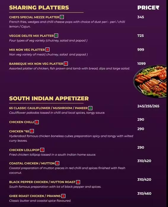 Masala menu 