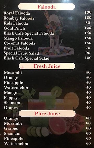 Black Cafe menu 