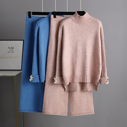 Title 17, Womens Knit Suit Mock Neck Sweater Thick Loose...