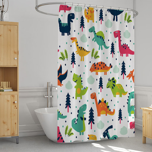 Title 3, New Cartoon Dinosaur Shower Curtain Sanitary Pa...