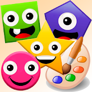 Little painter. Drawing basic geometric shapes  Icon