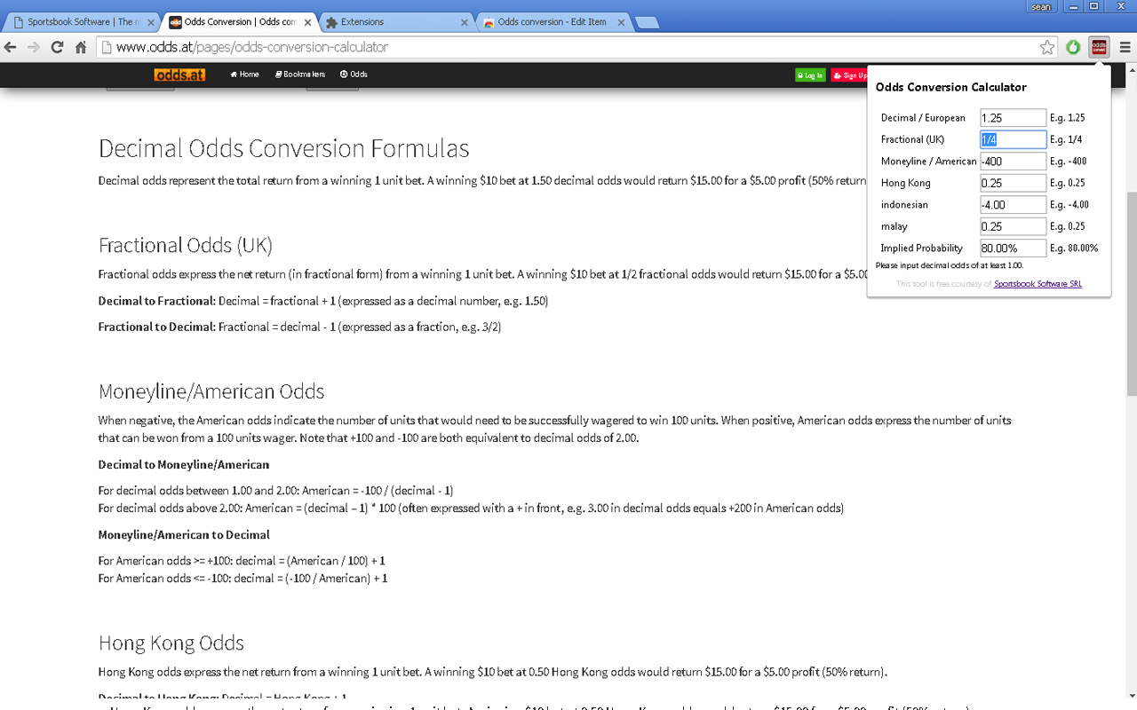 Odds conversion Preview image 1