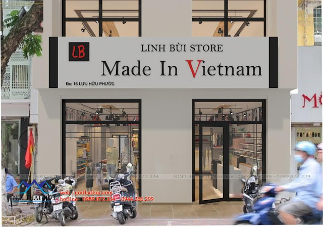 thiết kế mặt tiền shop thời trang nữ