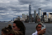 A view shows Lower Manhattan, after a 4.8-magnitude earthquake struck near New York City on Friday morning, the US Geological Survey said, from aboard the Staten Ferry in New York City, US, April 5, 2024.