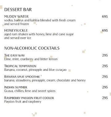 Celsius - Vivanta by Taj menu 