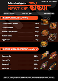 Mandavkar's Best Of Konkan menu 1