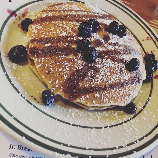 Gluten free blueberry double stack. They do have sugar free syrup available too.