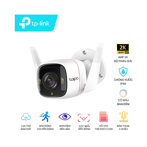 Thiết bị quan sát/ Camera TP-Link Tapo C320WS (Ngoài trời, 2K QHD 4MP)