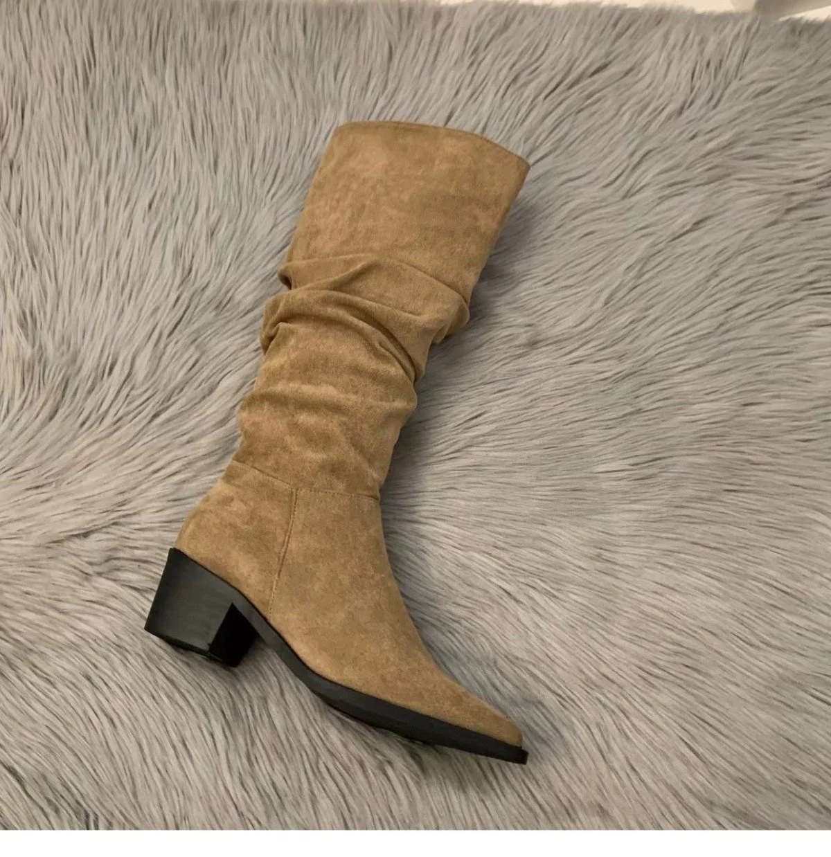 Title 2, Damen High Heel Overknee Stiefel aus Wildleder ...