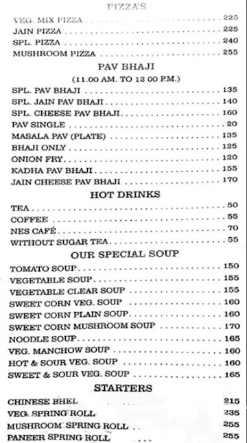 Sai Darbar Hotel menu 