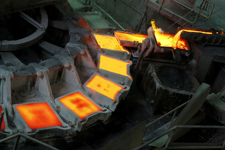 The cathode manufacturing process is pictured inside a plant at a copper smelter in Chile. Picture: REUTERS/RODRIGO GARRIDO