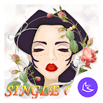 Cover Image of 下载 Lovely single girl APUS Launcher fashion theme 91.0.1001 APK