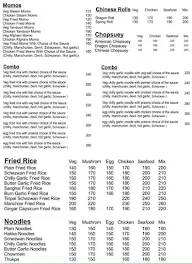 Chilly Garlic menu 1