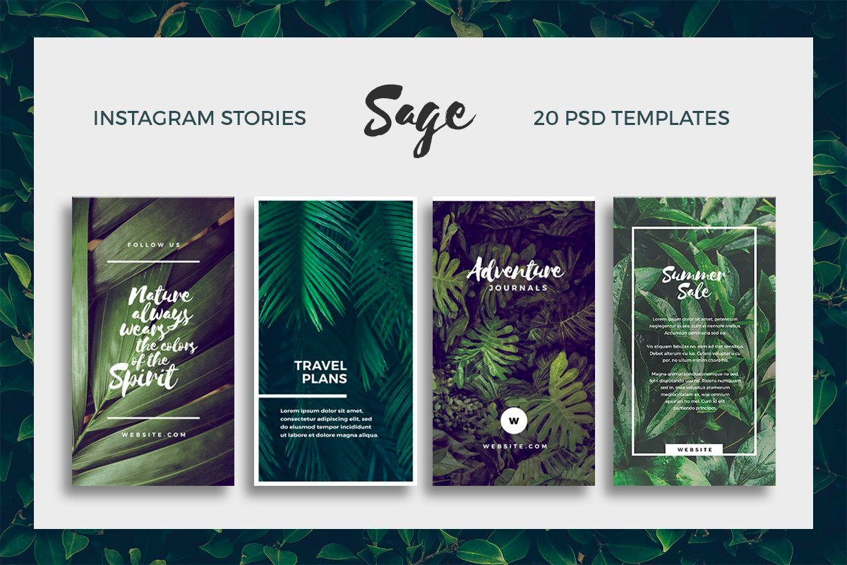 Sage Instagram Stories Pack