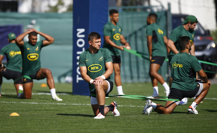 Springboks players during a training session. Picture: STEVE HAAG