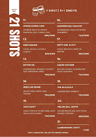 21 Shots-Skybar & Brewery menu 6