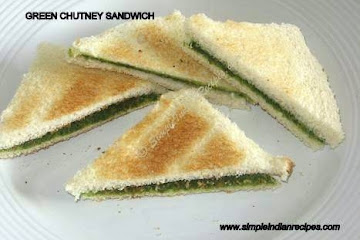 Green Chutney Sandwich - Cilantro &amp; Mint Sandwich
