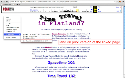 Memento Time Travel