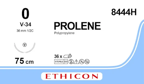 Prolene 0 V-34 75cm 8444H