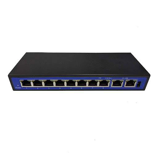 Title 3, 10-port 100M POE switch with 8+2 ports, wireles...