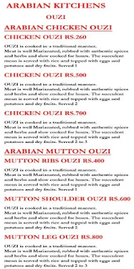 Arabian Kitchens menu 1