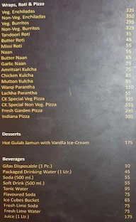 Cafe Kabana menu 1