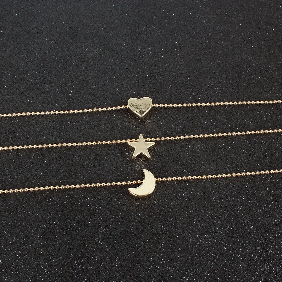 Alloy ster en maan hanger ketting een stijlvol accessoire om je unieke stijl uit te drukken, perfect als cadeau of voor dagelijks gebruik, aantrekkelijk en elegant.