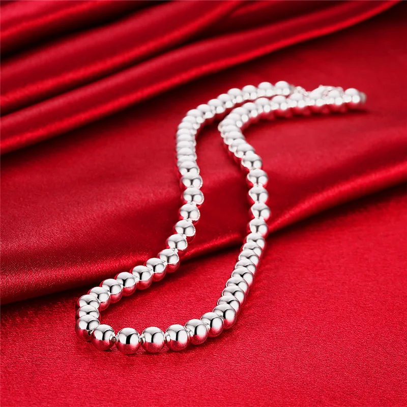 Collana in argento 8M 10M con perline Buddha cave, un accessorio elegante e spirituale per donne. Perfetta per un tocco di stile unico.