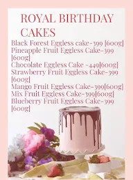 Royal Birthday Cakes menu 1