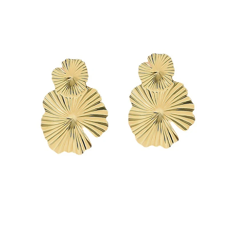 Modieuze metalen pailletten grote oorbellen voor dames met gepersonaliseerde bloemen. Maak een statement met deze unieke oorbellen.