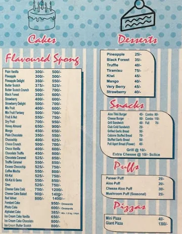 Bread's Alive menu 