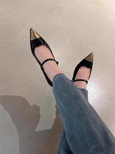 Title 3, Womens Pointed Stitching Middle Heel Ankle-str...