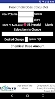 Pool Chem Dose Calculator Screenshot