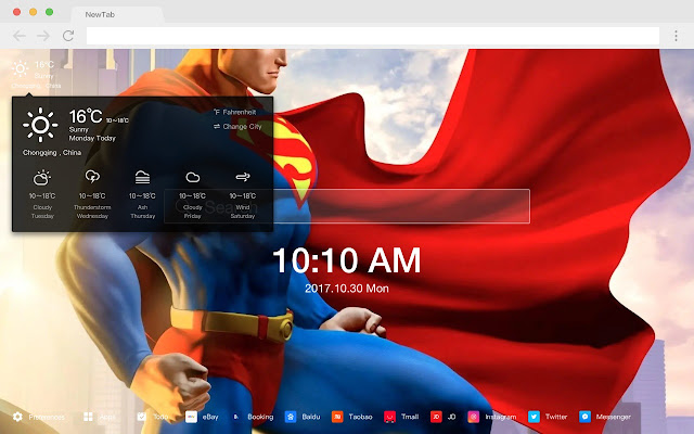 Superman HD New Tabs Popular DC Themes