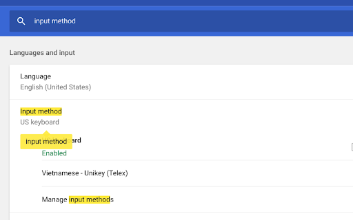 Unikey - Vietnamese IME for ChromeOS