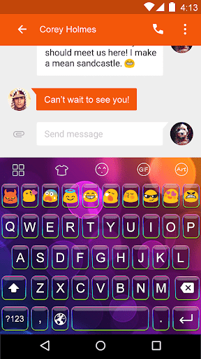 Colorful Bubble-Emoji Keyboard