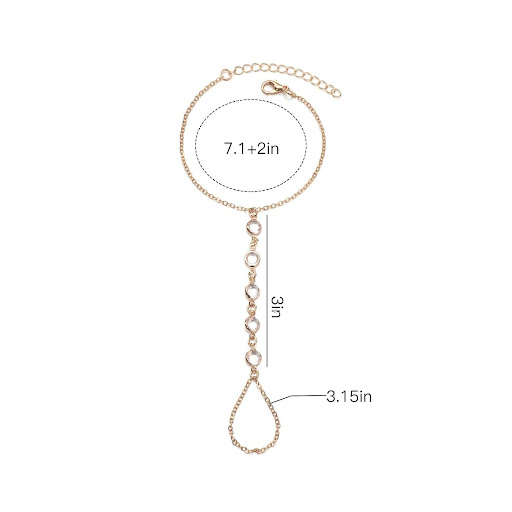Title 14, Rice bead zircon pearl ring chain love finger c...