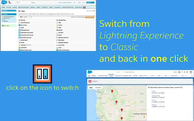 Salesforce User Interface Switcher chrome extension