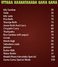 Uttara Karnatakada Gama Gama menu 1