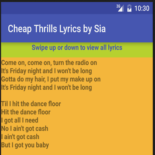 Cheap Thrills Lyrics APK 1.0 (Application Android) - Télécharger des.