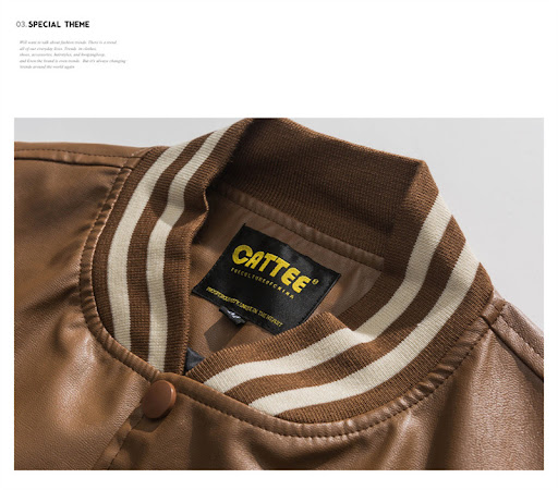Title 6, Spring New Baseball Leather Jacket Casual Loose...