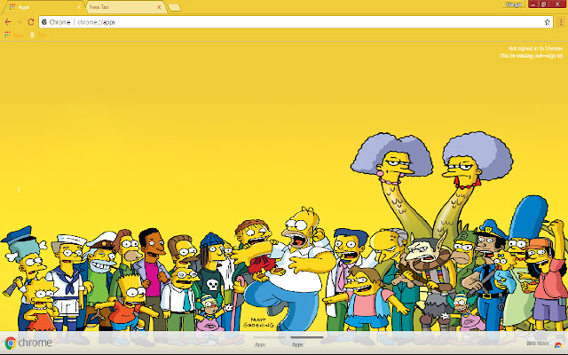 Simpsons all character 1920*1080 chrome extension