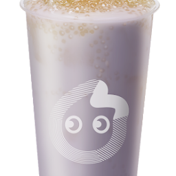 Iced Taro Milk Tea with Sago