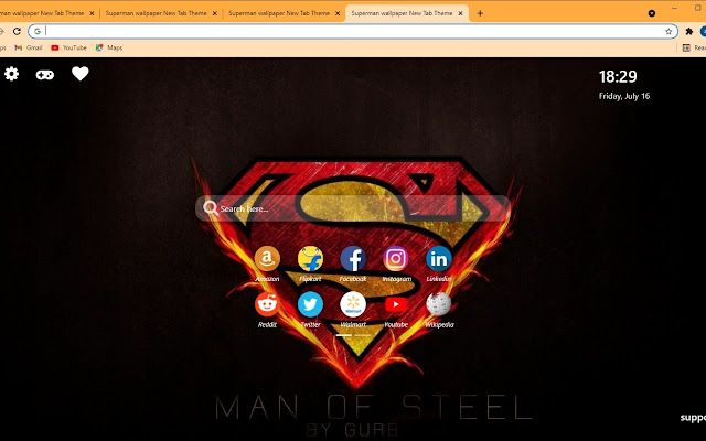 Superman wallpaper New Tab Theme [Install]