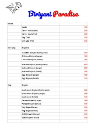 Biriyani Paradise menu 2