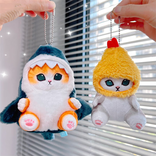 Title 5, Japanese Popular Cat Plush Doll Pendants, adora...