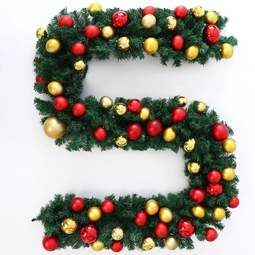 Title 12, Christmas Colorful Ball Rattan Latte Art Christ...