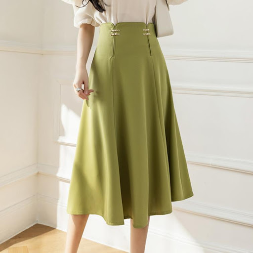 Title 1, Womens mid-length high-waist slim-fit dress. A...