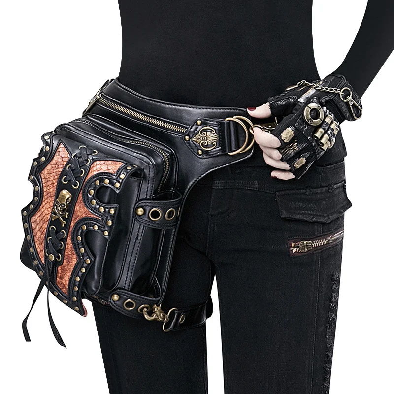 Title 3, Steampunk motorfietstas. Waterdichte zadeltas i...